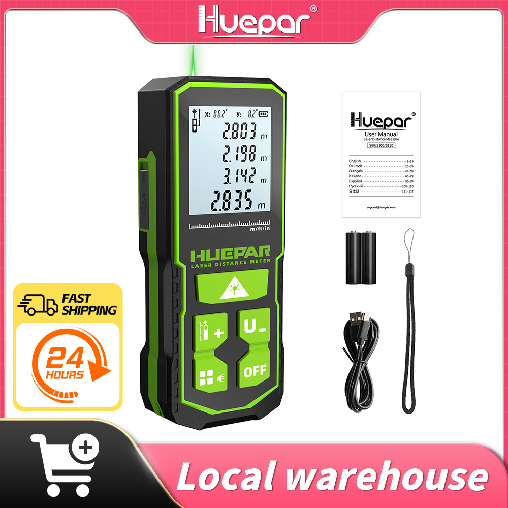 Industrial Laser Rangefinder - Huepar-Télémètre laser numérique, télémètre à bande