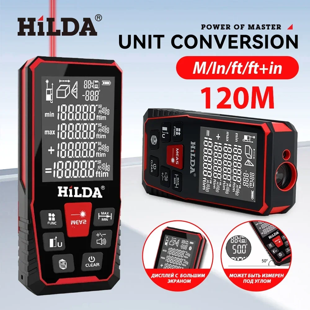 Industrial Laser Rangefinder - HILDA Laser Distance 50M/100M/120M Télémètre Profesional