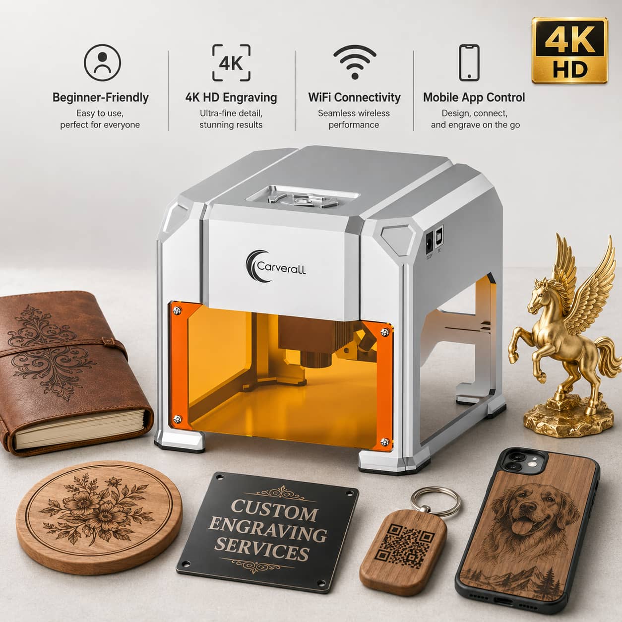 Industrial Laser Engraver For Metal - Machine de gravure laser Carverall, K4